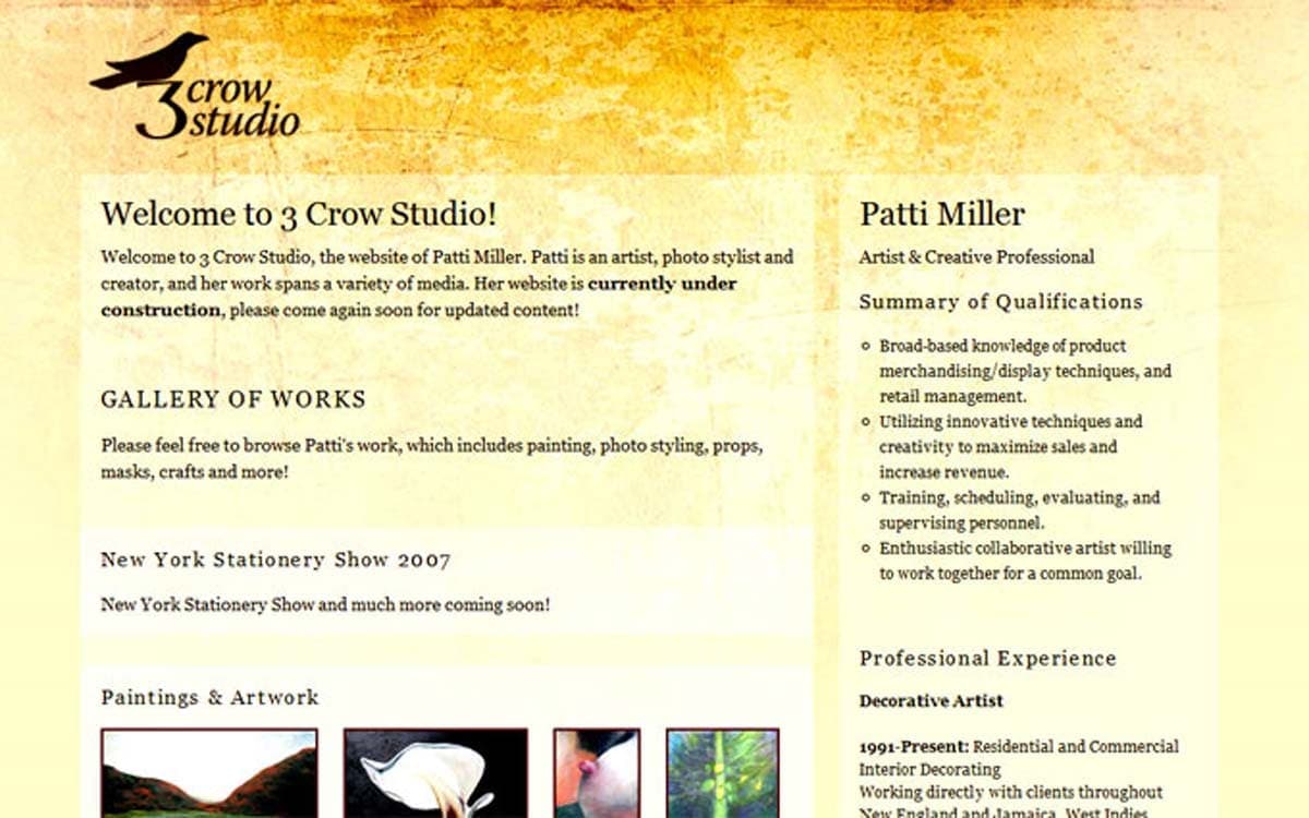 3 Crow Studio Website