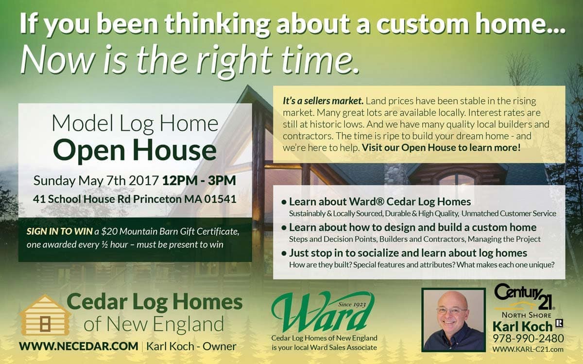 Cedar Log Homes Advertisement